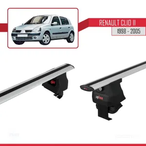 Renault Clio II 1998-2005 Arası ile uyumlu ACE-4 Ara Atkı Tavan Barı GRİ - Görsel 3