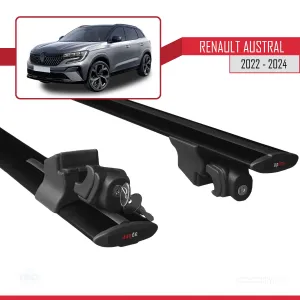 Renault Austral 2022 ve Sonrası ile uyumlu HOOK Model Anahtar Kilitli Ara Atkı Tavan Barı SİYAH - Görsel 5