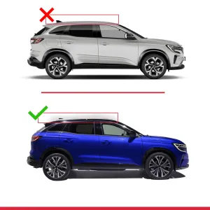 Renault Austral 2022 ve Sonrası ile uyumlu HOOK Model Anahtar Kilitli Ara Atkı Tavan Barı GRİ - Görsel 2