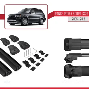 Range Rover Sport (L320) 2005-2013 Arası ile uyumlu ACE-1 Ara Atkı Tavan Barı SİYAH thumb 5