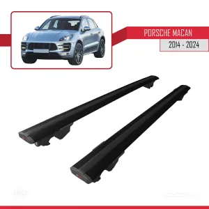 Porsche MACAN 2014 ve Sonrası ile uyumlu HOOK Model Anahtar Kilitli Ara Atkı Tavan Barı SİYAH - Görsel 4