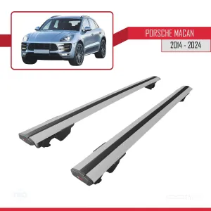 Porsche MACAN 2014 ve Sonrası ile uyumlu HOOK Model Anahtar Kilitli Ara Atkı Tavan Barı GRİ - Görsel 4