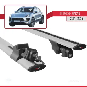 Porsche MACAN 2014 ve Sonrası ile uyumlu HOOK Model Anahtar Kilitli Ara Atkı Tavan Barı GRİ - Görsel 5