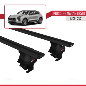 Porsche Macan (95B) 2013-2021 Arası ile uyumlu ACE-4 Ara Atkı Tavan Barı SİYAH - Görsel 4