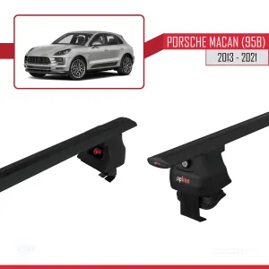 Porsche Macan (95B) 2013-2021 Arası ile uyumlu ACE-4 Ara Atkı Tavan Barı SİYAH - Görsel 5
