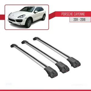 Porsche Cayenne 92A 2011-2018 Arası ile uyumlu ACE-1 Ara Atkı Tavan Barı GRİ 3 ADET BAR thumb 3