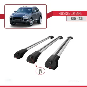 Porsche Cayenne 2003-2011 Arası ile uyumlu ACE-1 Ara Atkı Tavan Barı GRİ 3 ADET BAR - Görsel 4