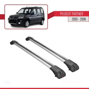 Peugeot Partner 2003-2008 Arası ile uyumlu ACE-1 Ara Atkı Tavan Barı GRİ thumb 3
