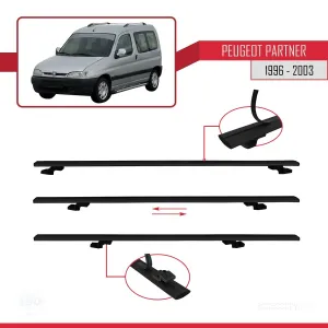 Drs Tuning Peugeot Partner 1996-2003 Arası ile uyumlu Basic Model Ara Atkı Tavan Barı SİYAH 3 ADET - Görsel 5