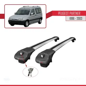 Peugeot Partner 1996-2003 Arası ile uyumlu ACE-1 Ara Atkı Tavan Barı GRİ thumb 4