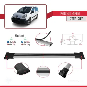 Peugeot Expert 2007-2017 Arası ile uyumlu FLY Model Ara Atkı Tavan Barı GRİ thumb 4