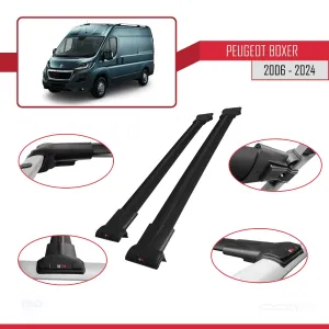 Peugeot Boxer 2006 ve Sonrası ile Uyumlu FLY Model Ara Atkı Tavan Barı SİYAH thumb 4