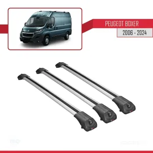 Peugeot Boxer 2006 ve Sonrası ile uyumlu ACE-1 Ara Atkı Tavan Barı GRİ 3 ADET BAR thumb 3