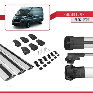 Peugeot Boxer 2006 ve Sonrası ile uyumlu ACE-1 Ara Atkı Tavan Barı GRİ 3 ADET BAR thumb 5