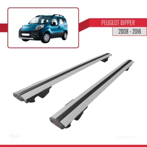 Peugeot Bipper 2008-2016 Arası ile uyumlu HOOK Model Anahtar Kilitli Ara Atkı Tavan Barı GRİ thumb 4