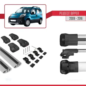 Peugeot Bipper 2008-2016 Arası ile uyumlu ACE-1 Ara Atkı Tavan Barı GRİ thumb 5