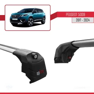Peugeot 5008 2017 ve Sonrası ile uyumlu ACE-2 Ara Atkı Tavan Barı GRİ thumb 5