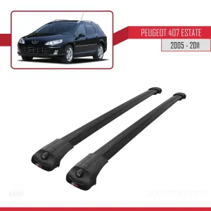 Drs Tuning Peugeot 407 SW 2005-2011 Arası ile uyumlu ACE-1 Ara Atkı Tavan Barı SİYAH - Görsel 3