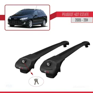 Drs Tuning Peugeot 407 SW 2005-2011 Arası ile uyumlu ACE-1 Ara Atkı Tavan Barı SİYAH - Görsel 4