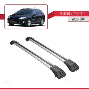 Drs Tuning Peugeot 407 SW 2005-2011 Arası ile uyumlu ACE-1 Ara Atkı Tavan Barı GRİ - Görsel 3