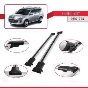 Peugeot 4007 2006-2014 Arası ile Uyumlu FLY Model Ara Atkı Tavan Barı GRİ thumb 5