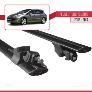 Drs Tuning Peugeot 308 SW / Estate 2008-2013 Arası ile uyumlu HOOK Model Anahtar Kilitli Ara Atkı Tavan Barı SİYAH - Görsel 5