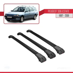 Drs Tuning Peugeot 306 Estate 1997-2001 Arası ile uyumlu ACE-1 Ara Atkı Tavan Barı SİYAH 3 ADET BAR - Görsel 3