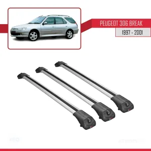 Peugeot 306 Estate 1997-2001 Arası ile uyumlu ACE-1 Ara Atkı Tavan Barı GRİ 3 ADET BAR thumb 3