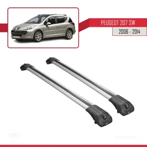 Peugeot 207 SW 2006-2014 Arası ile uyumlu ACE-1 Ara Atkı Tavan Barı GRİ thumb 3