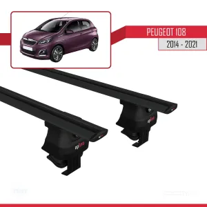 Peugeot 108 2014-2021 Arası ile uyumlu ACE-4 Ara Atkı Tavan Barı SİYAH thumb 4