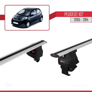 Peugeot 107 2005-2014 Arası ile uyumlu ACE-4 Ara Atkı Tavan Barı GRİ thumb 5