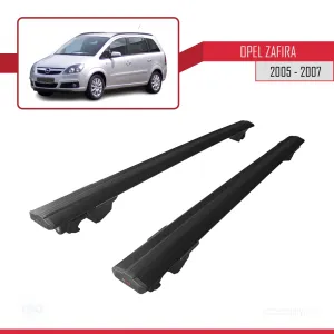 Opel Zafira 2005-2007 Arası ile uyumlu HOOK Model Anahtar Kilitli Ara Atkı Tavan Barı SİYAH thumb 4