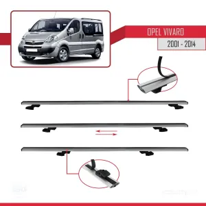 Opel Vivaro 2001-2014 Arası ile uyumlu Basic Model Ara Atkı Tavan Barı GRİ 3 ADET thumb 5