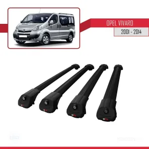 Opel Vivaro 2001-2014 Arası ile uyumlu ACE-1 Ara Atkı Tavan Barı SİYAH 4 ADET BAR thumb 4