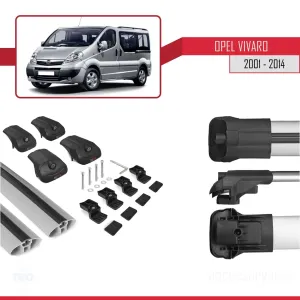 Opel Vivaro 2001-2014 Arası ile uyumlu ACE-1 Ara Atkı Tavan Barı GRİ thumb 5