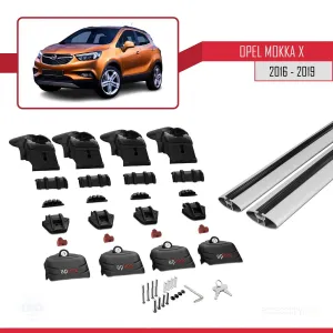 Opel MOKKA X 2016-2020 Arası ile uyumlu ACE-2 Ara Atkı Tavan Barı GRİ thumb 5