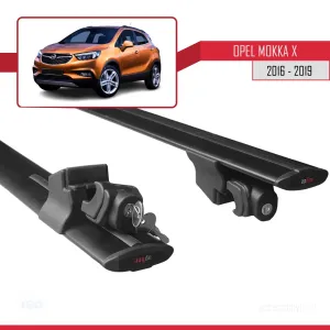 Opel Mokka X 2016-2019 Arası ile uyumlu HOOK Model Anahtar Kilitli Ara Atkı Tavan Barı SİYAH - Görsel 5