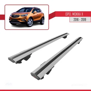Opel Mokka X 2016-2019 Arası ile uyumlu HOOK Model Anahtar Kilitli Ara Atkı Tavan Barı GRİ thumb 4