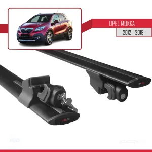 Opel Mokka 2012-2019 Arası ile uyumlu HOOK Model Anahtar Kilitli Ara Atkı Tavan Barı SİYAH thumb 5