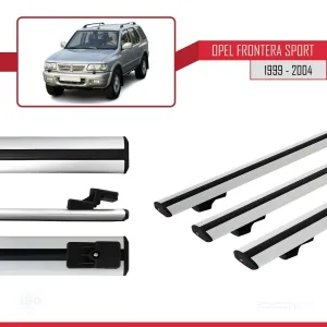 Opel Frontera Sport 1999-2004 Arası ile uyumlu Basic Model Ara Atkı Tavan Barı GRİ 3 ADET thumb 3