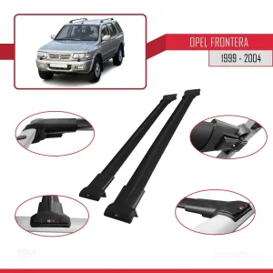 Opel Frontera 1999-2004 Arası ile Uyumlu FLY Model Ara Atkı Tavan Barı SİYAH thumb 5