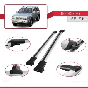 Opel Frontera 1999-2004 Arası ile Uyumlu FLY Model Ara Atkı Tavan Barı GRİ thumb 5