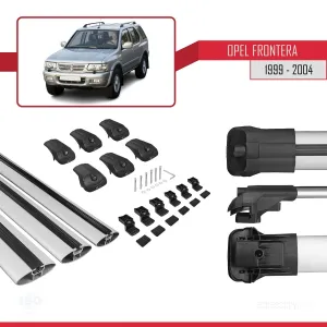 Opel Frontera 1999-2004 Arası ile uyumlu ACE-1 Ara Atkı Tavan Barı GRİ 3 ADET BAR thumb 5