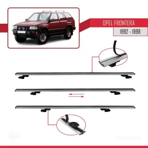 Opel Frontera 1992-1998 Arası ile uyumlu Basic Model Ara Atkı Tavan Barı GRİ 3 ADET thumb 5
