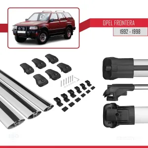 Opel Frontera 1992-1998 Arası ile uyumlu ACE-1 Ara Atkı Tavan Barı GRİ 3 ADET BAR thumb 5