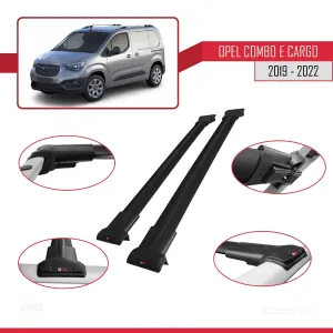 Opel Combo (E) PANELVAN 2019-2022 Arası ile Uyumlu FLY Model Ara Atkı Tavan Barı SİYAH thumb 3