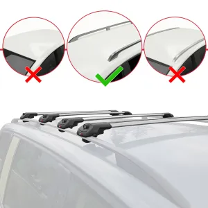 Opel Combo (E) PANELVAN 2019-2022 Arası ile uyumlu ACE-1 Ara Atkı Tavan Barı GRİ 4 ADET BAR thumb 2