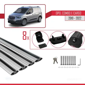 Opel Combo (E) PANELVAN 2019-2022 Arası ile uyumlu ACE-1 Ara Atkı Tavan Barı GRİ 4 ADET BAR thumb 5