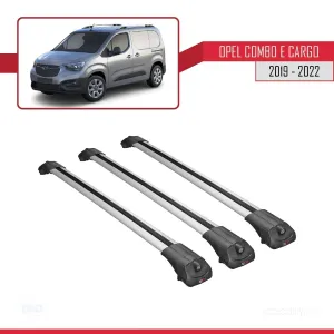 Opel Combo (E) PANELVAN 2019-2022 Arası ile uyumlu ACE-1 Ara Atkı Tavan Barı GRİ 3 ADET BAR thumb 3