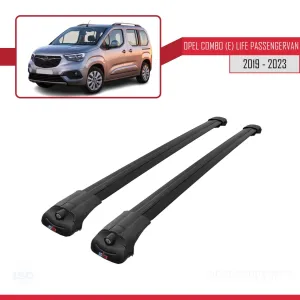 Opel Combo (E) Life PASSENGERVAN 2019-2023 Arası ile uyumlu ACE-1 Ara Atkı Tavan Barı SİYAH thumb 3